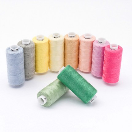 Набор ниток 40/2 400ярд.., "Яркая пастель", 10 шт/набор, Bestex 629159