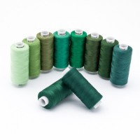 Bestex  Набор ниток 40/2 400ярд.., "Зелёный микс", 10 шт/набор, Bestex 