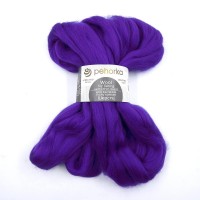 Шерсть для валяния полутонкая 50 г Цвет 0078 фиолетовый