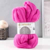 Шерсть для валяния тонкая 50 г Цвет 0049 фуксия