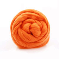 Шерсть тонкая мериносовая 100 г (Троицкая) Цвет 0284 оранжевый