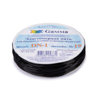 Gamma DN-1 Резинка для бисера полиуретан DN-1 d 1 мм 18 м ±0.9 м №19 черный 