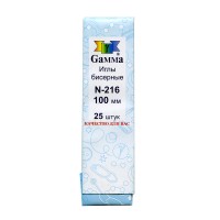 Гамма N-216 Иглы бисерные Gamma N-216 100 мм, 25 шт. 