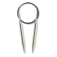 Prym 212236 Спицы круговые Prym 212236 , латунь, с гибкой фиолетовой леской серебристые, 100 см 10,00 мм 