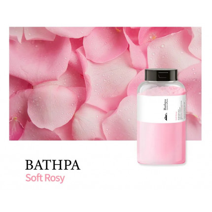[Bathpa] Соль для ванны ПЕНЯЩАЯСЯ/РОЗА Bathpa Australian Salt Bubble - Soft Rosy, 500 гр (арт. 007908)