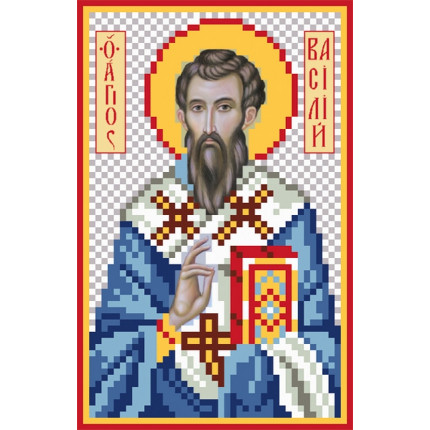 Схема для вышивания 3039 Икона Св. Василий. Рисунок на шёлке