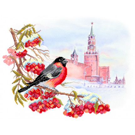 Схема для вышивания 4151 Московская зима. Рисунок на шёлке