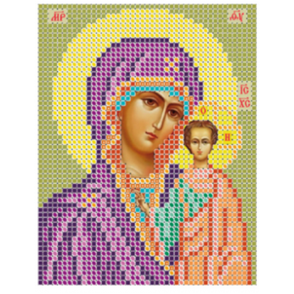 Схема для вышивания КИ-002 Богородица Казанская. Лён с нанесенным рисунком