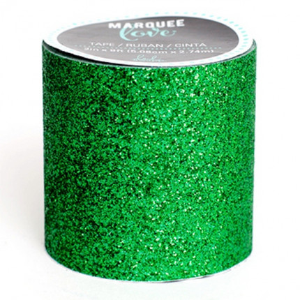 Глиттерная клеевая лента "Marquee Love", цвет - темно-зеленый (арт. 312216)