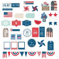 American Crafts 732506 Набор вырубок «Americana» 