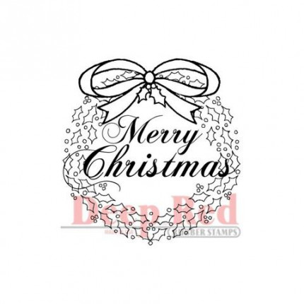 Резиновый штамп "Christmas Wreath with Sentiment" (арт. 3x403202)