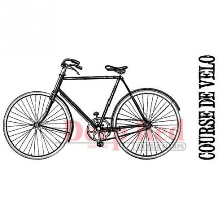 Резиновый штамп "Vintage Bicycle Velo" (арт. 3x404275)