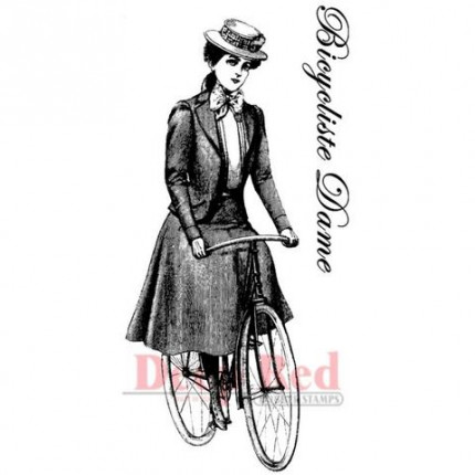 Резиновый штамп "Bicyclist Lady" (арт. 3x404276)