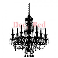 Deep Red Stamps 3x504246 Резиновый штамп "Chandelier Silhouette" 