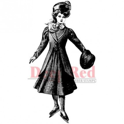Резиновый штамп "Vintage Skating Girl" (арт. 3x504409)