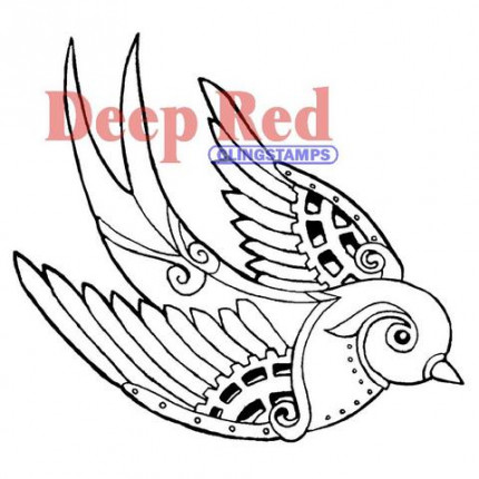 Резиновый штамп "Steampunk Sparrow" (арт. 4x504242)
