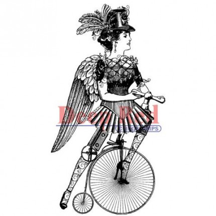 Резиновый штамп "Steampumk Lady Cyclist" (арт. 4x505004)
