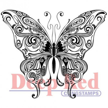 Резиновый штамп "Butterfly Swirl" (арт. 4x505006)