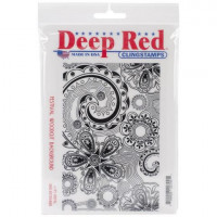Deep Red Stamps 5x700060 Резиновый штамп "Festival Woodcut" 