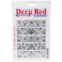 Deep Red Stamps 5x704002 Резиновый штамп "Art Deco Borders" 