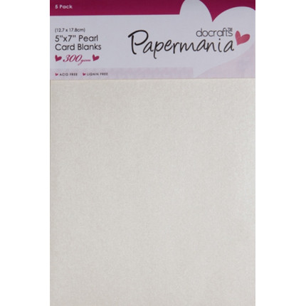 Набор заготовок для открыток "Papermania" (перламутр белый) (арт. PMA150409)