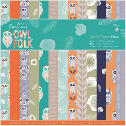 Набор бумаги "Owl Folk" (арт. PMA160198)