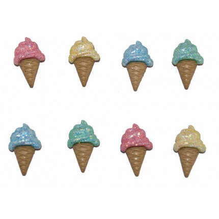Набор декоративных пуговиц "Мороженое в рожке" (арт. 4816)