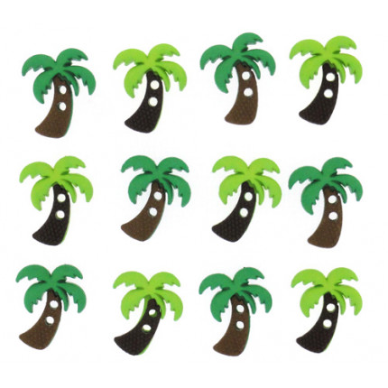 Набор декоративных пуговиц "Маленькие пальмы" (арт. 6935)