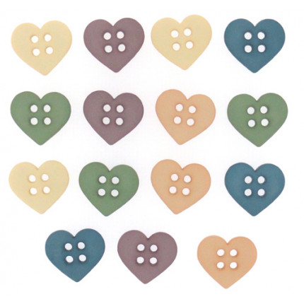 Набор декоративных пуговиц "Милые сердечки" (арт. 6949)