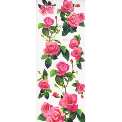 Наклейки переводные для керамики "Розовые розы" (арт. CD-11)