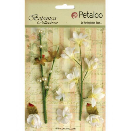 Набор цветов бумажных "Floral Ephemera- White" (арт. 1100-100)