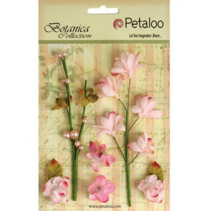 Набор цветов бумажных "Floral Ephemera- Soft Pink" (светло-розовый) (арт. 1100-101)