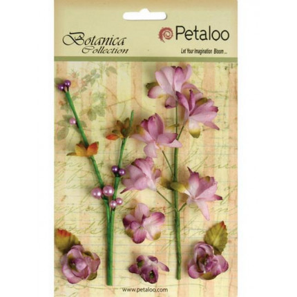 Набор цветов бумажных "Floral Ephemera- Lav/Purple" (бледно-лиловый) (арт. 1100-107)