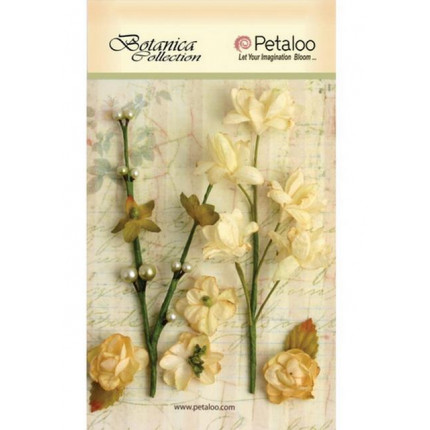 Набор цветов бумажных "Floral Ephemera- Ivory" (слоновая кость) (арт. 1100-200)
