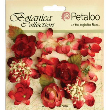 Набор цветов бумажных "Botanica Minis - Red" (красный) (арт. 1101-005)