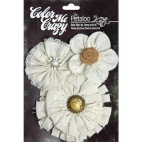 Petaloo 1537-000 Набор цветов из ткани "Petaloo" 1537-000 CMC-CnvsFlwers Shabby cut (Шебби) 