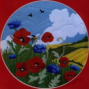 Набор для вышивания AL77521 Poppies & Cornflowers (Маки и васильки)
