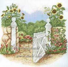 Набор для вышивания CC75948 Beyond the Garden Gate (Калитка в сад)