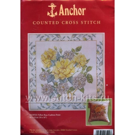 Набор для вышивания CC85521 Yellow Rose Cushion Front (Желтые розы)