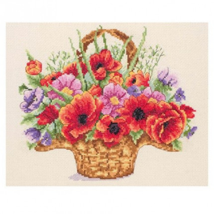Набор для вышивания PCE898 Floral Basket (Корзина с цветами)