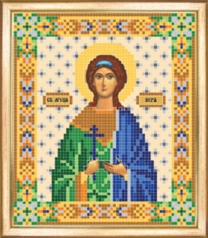 Схема для вышивания СБИ-034 Именная икона святая мученица Вера. Схема для вышивания бисером