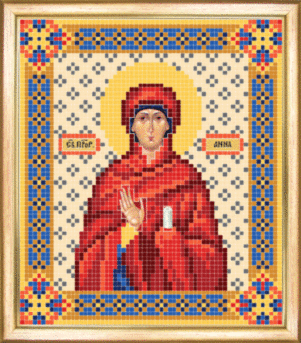 Именная икона святая мученица Анна. Схема для вышивания бисером (арт. СБИ-035)