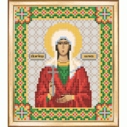 Именная икона святая мученица Лариса. Схема для вышивания бисером (арт. СБИ-058)