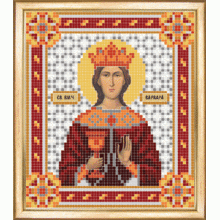 Именная икона св.великомученица Варвара. Схема для вышивания бисером (арт. СБИ-060)