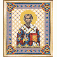 Чаривна Мить СБИ-066 Именная икона св. архиепископ Геннадий. Схема для вышивания бисером 