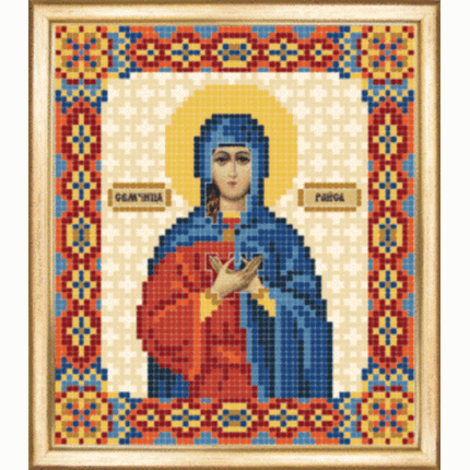 Именная икона святая мученица Раиса. Схема для вышивания бисером (арт. СБИ-080)