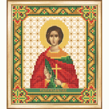 Схема для вышивания СБИ-085 Именная икона святой мученик Анатолий. Схема для вышивания бисером