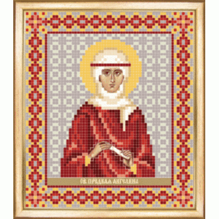 Именная икона святая праведная Ангелина. Схема для вышивания бисером (арт. СБИ-091)