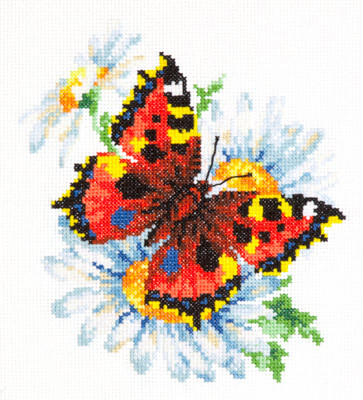 Набор для вышивания 42-11 Бабочка и ромашки