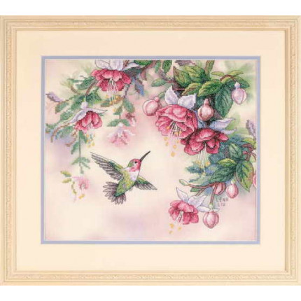 Набор для вышивания 13139 Hummingbird and Fuchsias (Колибри и фуксии)